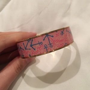 Lilly Pulitzer Delta Gamma Gold Anchor Bangle