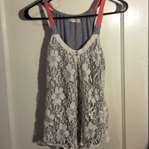 Cute grey lacey top