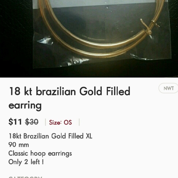 Xl Gold Brazillian Earrings