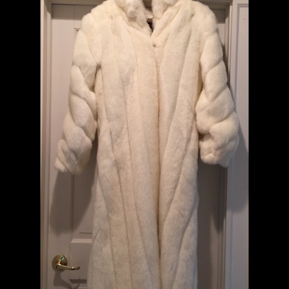 Faux white fur