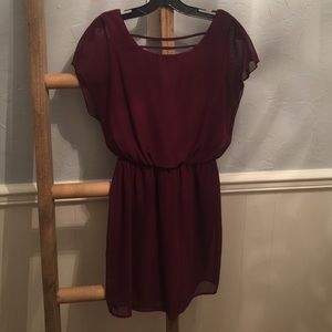 Wine colored dress