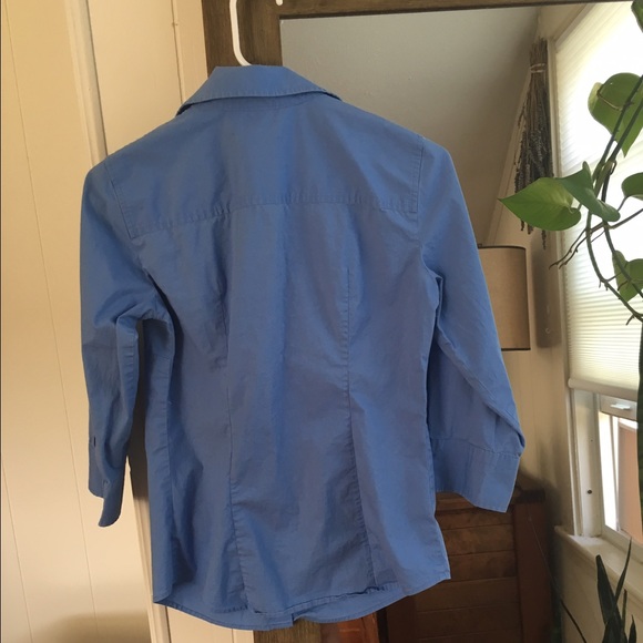 Form Fitting Blue Button Down Shirt - image 3