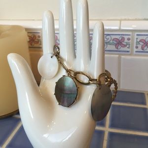 Banana Republic Summery Abalone Charm Bracelet
