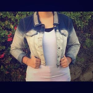 Denim Studded Jacket