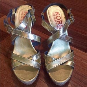 Michael Kors Metallic Wedges