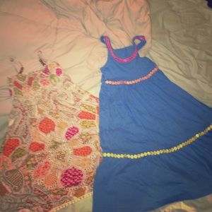 Two maxi dresses, sz 6 (fits like 7) and sz 7/8
