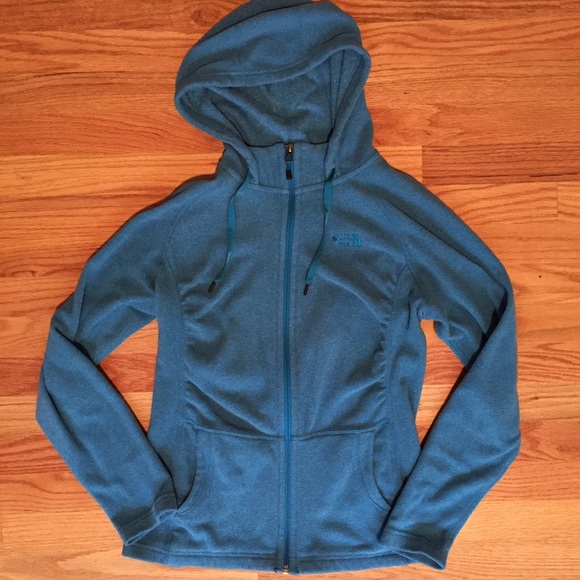 North Face zip up hooded fleece