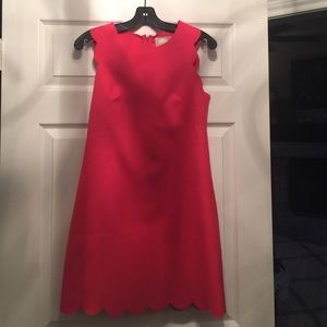 Red scalloped Dress