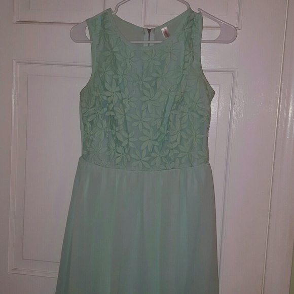 Mint flower dress