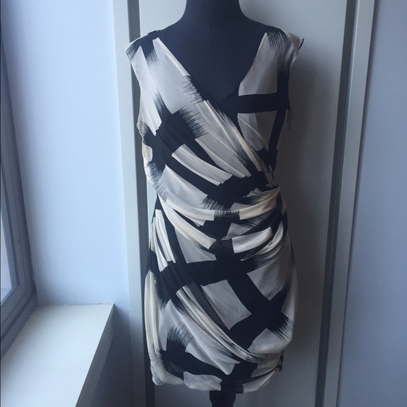 Diane von Furstenberg Brush Stroke Pattern Dress