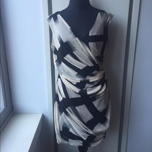 Diane von Furstenberg Brush Stroke Pattern Dress