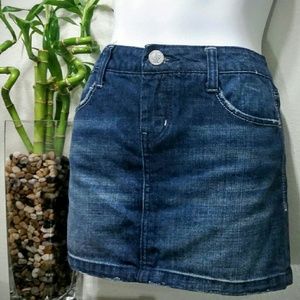Dark denim mini skirt by American eagle
