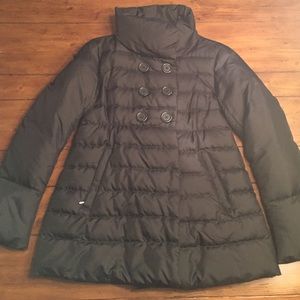 Ann Taylor Loft Puffer, Black, Fit & Flare, XS.