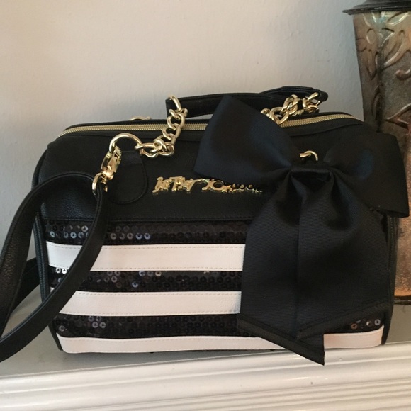 Betsey Johnson Satchel - Sequin Stripes - Like New