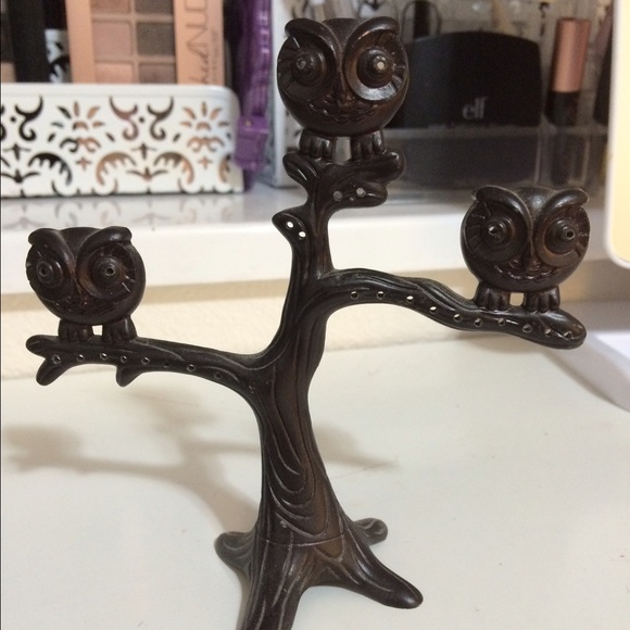 Owl tree earring holder