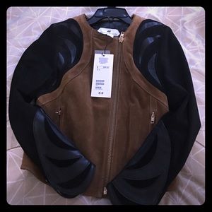 H&M premium quality suede and leather jacket