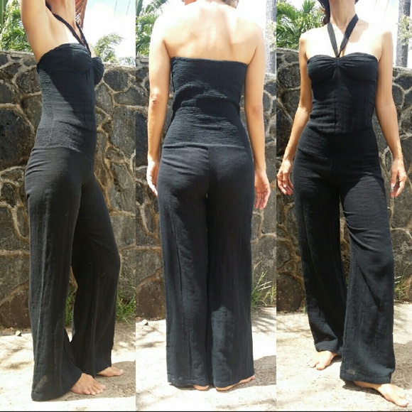 Indah black jumpsuit long romper play jump suit XS - Picture 3 of 4