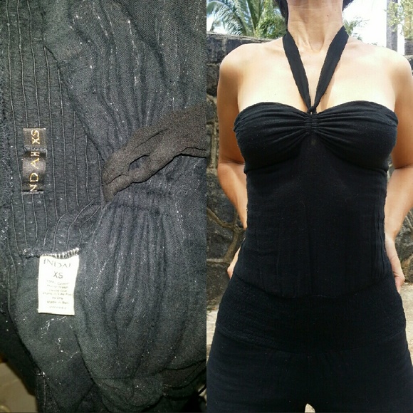 Indah black jumpsuit long romper play jump suit XS - Picture 4 of 4