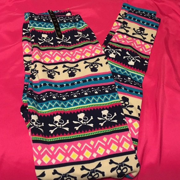 New colorful skull tights