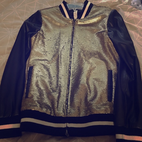 Gold bomber jacket