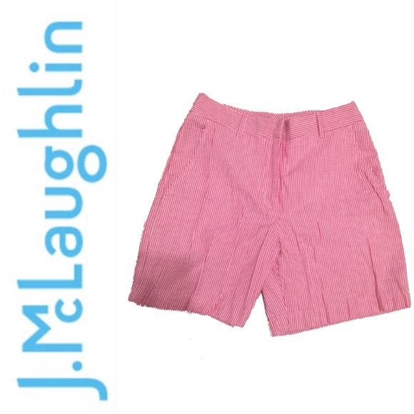 J. Mclaughlin seersucker Bermuda shorts size 2 - Picture 3 of 8