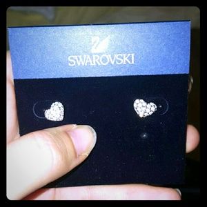 Swarovski heart earrings