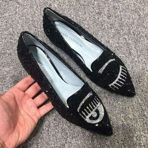 A pair of patterned shoes