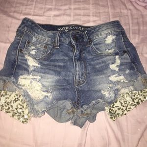 American eagle sequin pocket shorts