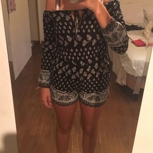 Black and white romper