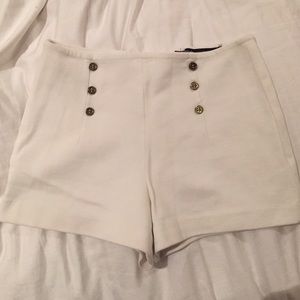 White high waisted shorts