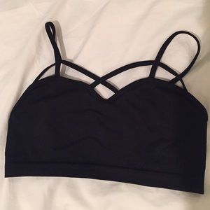 Criss Cross Black Bralette-Fits XS/S