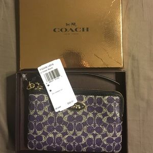 Coach wristlet purple