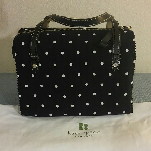 kate spade Bags - Adorable RARE!! Kate Spade black polka dot satchel kate spade Bags - Adorable RARE!! Kate Spade black polka dot satchel