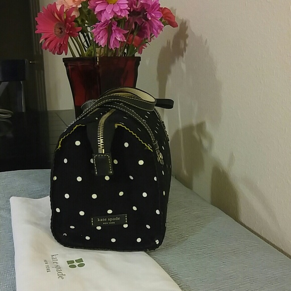 kate spade Bags - Adorable RARE!! Kate Spade black polka dot satchel kate spade Bags - Adorable RARE!! Kate Spade black polka dot satchel