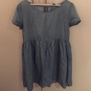 Chambray Fit & Flare Dress