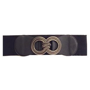 BCBG waist belt with gunmetal silver closure
