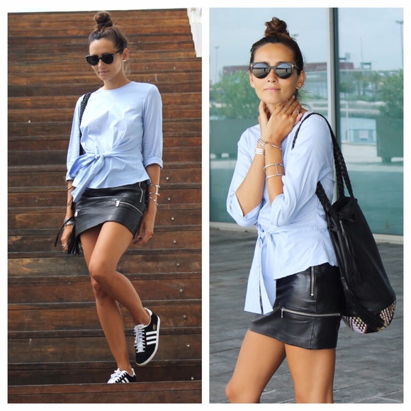 Zara Tops - 🎉SALE🎉ZARA Blue Striped Blouse