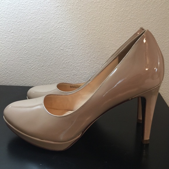 Cole Haan Chelsea Nude Patent Pumps