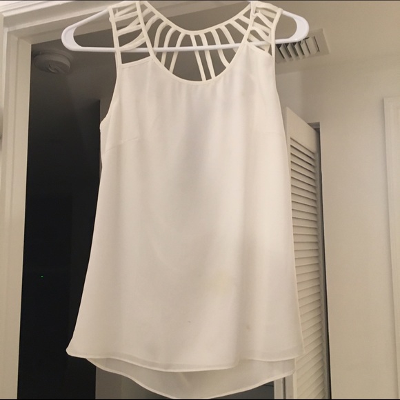 Boutique white open back shirt