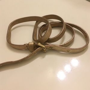 J.crew Metallic Matte Skinny Belt
