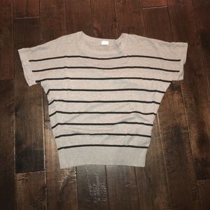 Gray and Black Striped Shirt