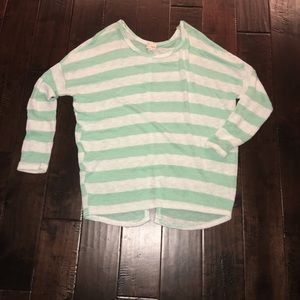 Mint & white knit long sleeve