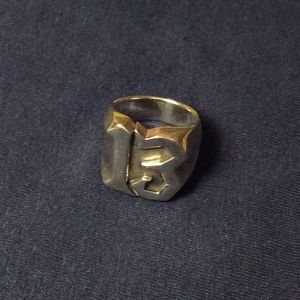 Lucky number 13 biker ring