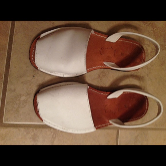 White Spanish sandals