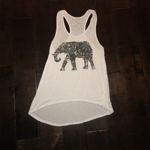 White and Black Elephant Tank