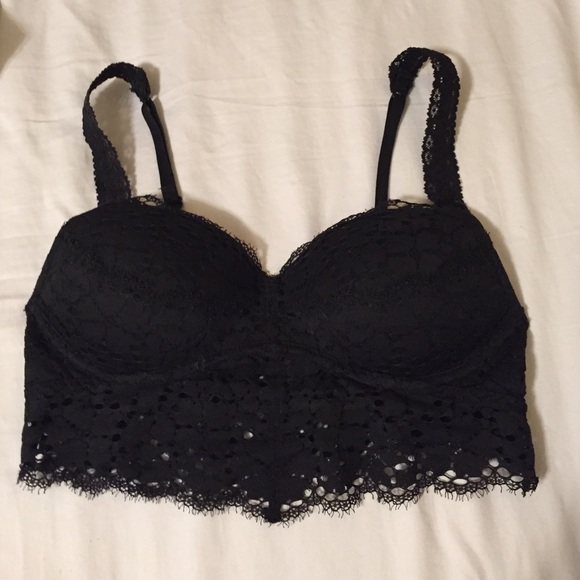 Pink lace bralette