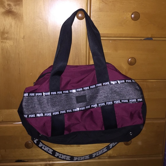 Pink duffle bag
