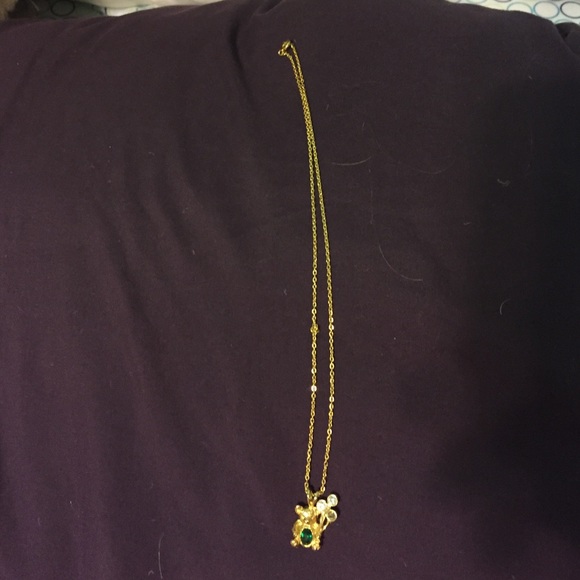 Birthstone w/ bear necklace! - Picture 2 of 3