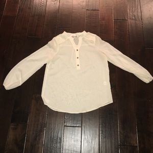 Cream 3 Button Blouse