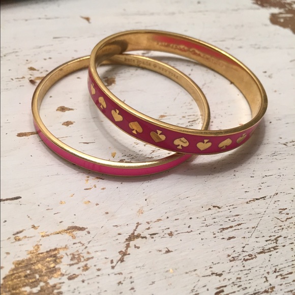 SOLD! Pair of two pink Kate Spade bangles - Picture 2 of 3